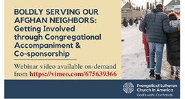 Video of Serving Afghan Neighbors webinar