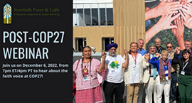 post-COP27 webinar from Interfaith Power and Light