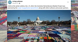 Living Lutheran Blanket Project article