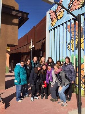 2019-2020 cohort visit to U.S.-Mexico border. Photo credit: Meghan Brown Saavedra.